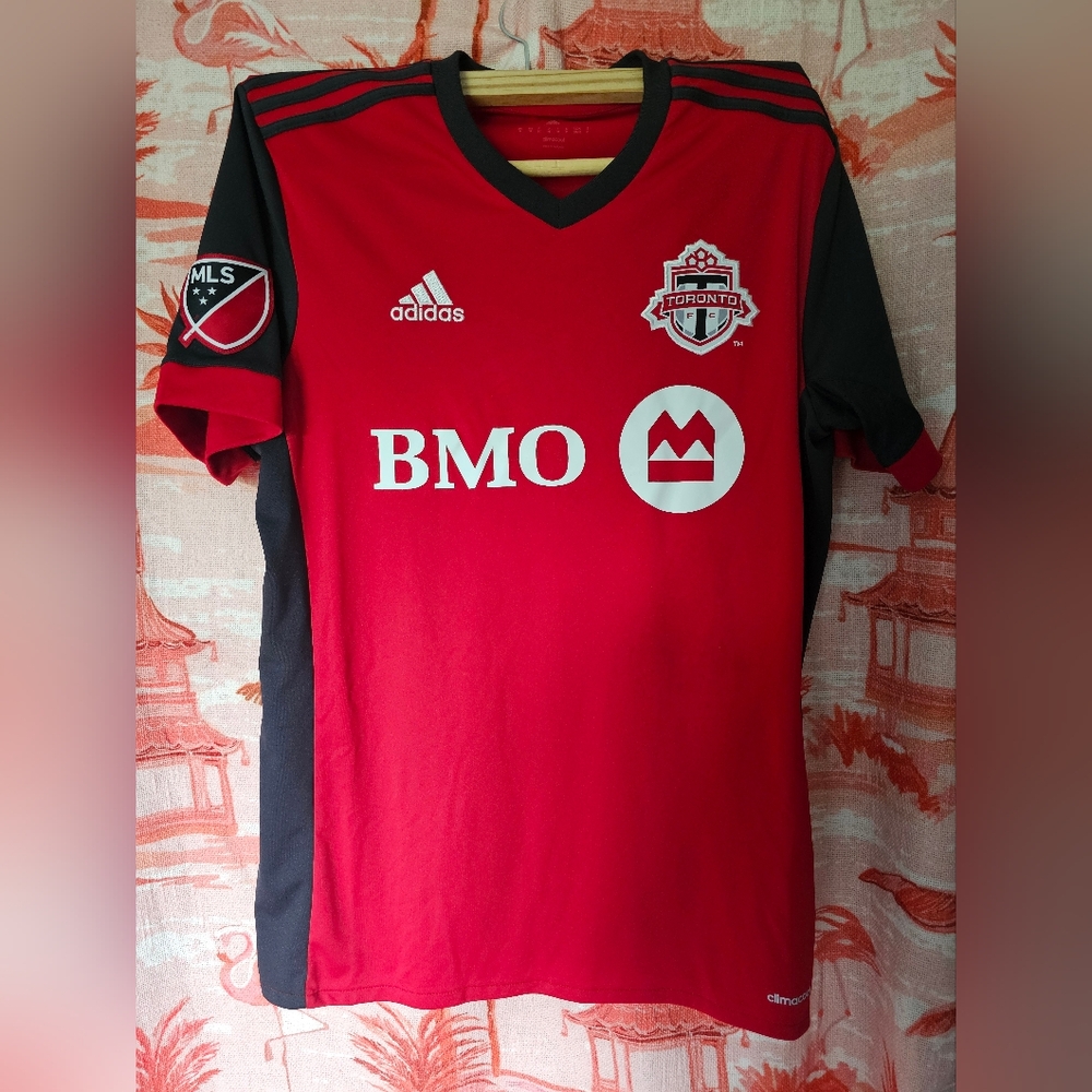 Adidas Red and Black Men's Soccer Jersey